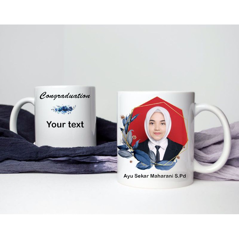 Mug gelas cangkir custom WISUDA