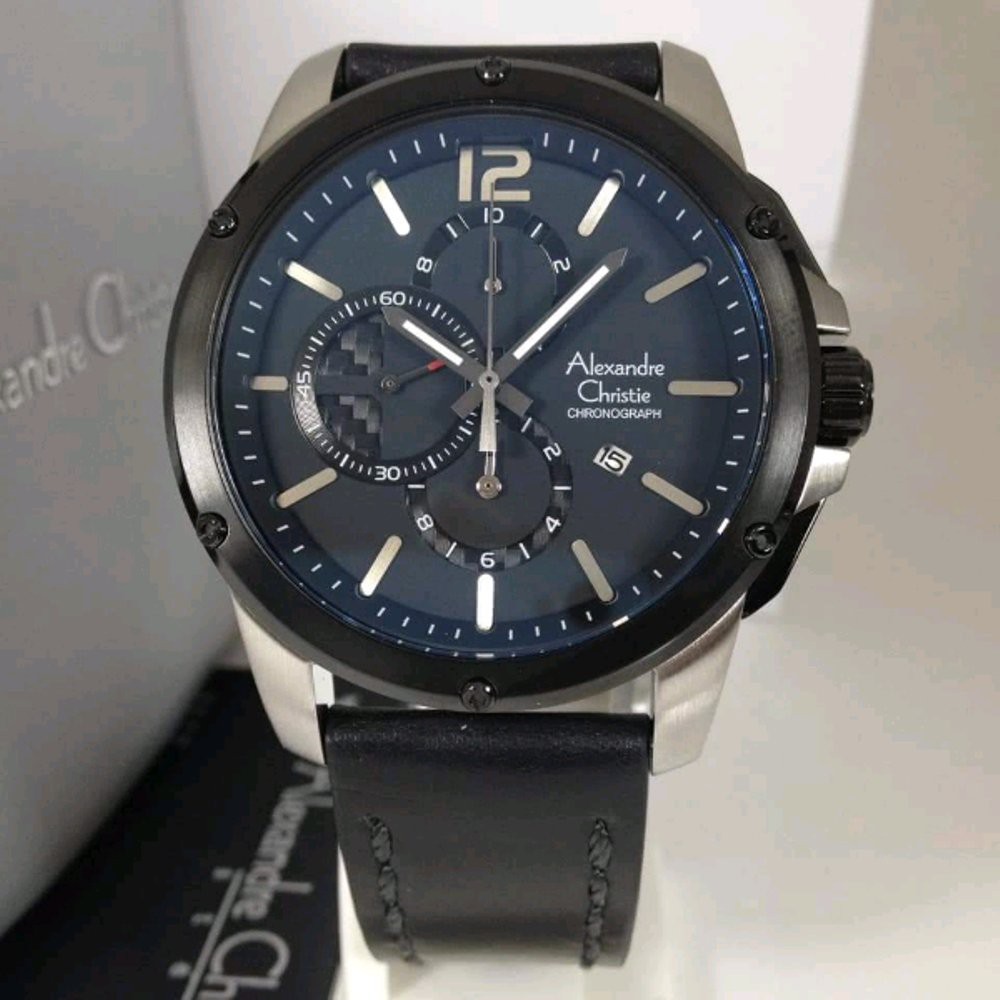 Jam Tangan Pria Alexandre Christie AC 6486 45mm Original