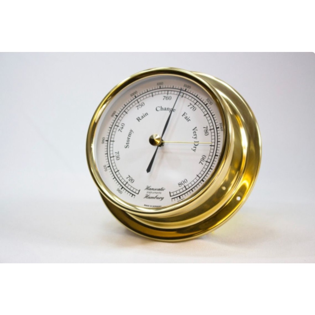 BAROMETER ANEROID MARINE USE - IMPA 370246 HANSEATIC ANEROID KAPAL 4,65&quot; MADE IN GERMANY PENGUKUR UKUR TEKANAN UDARA