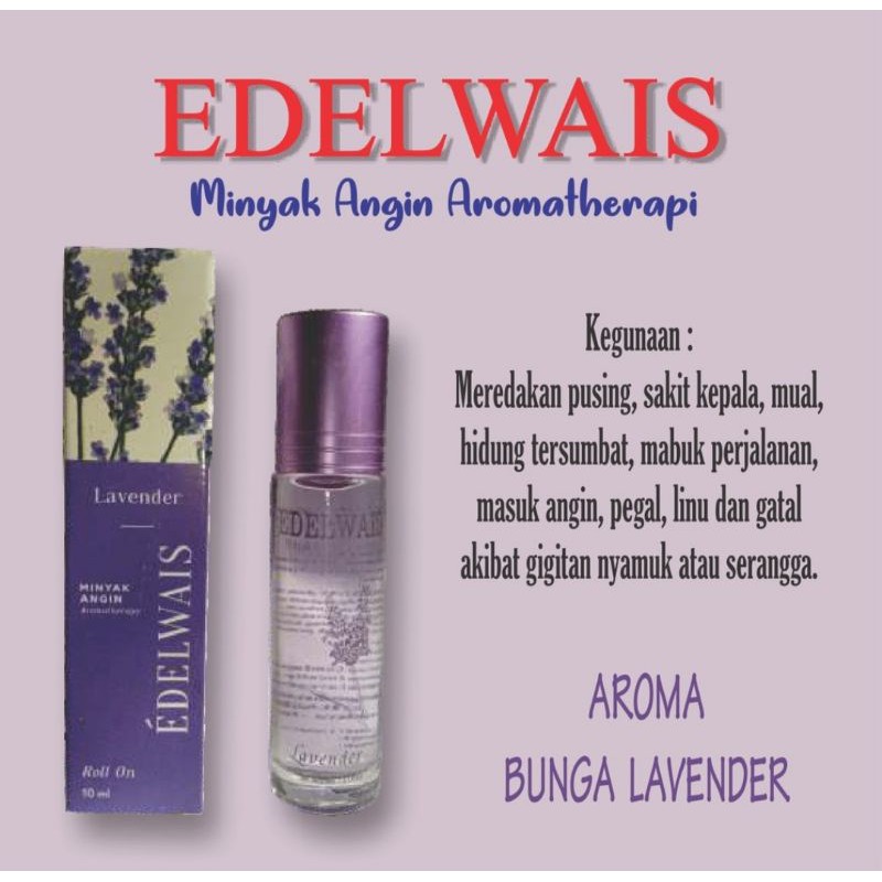 EDELWAIS MINYAK ANGIN AROMATHERAPY BUNGA LAVENDER