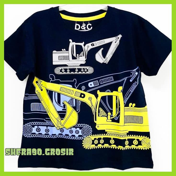 Diskon Kaos  Anak  Size 16 Excavator  Hitam Beco Kaos  Anak  