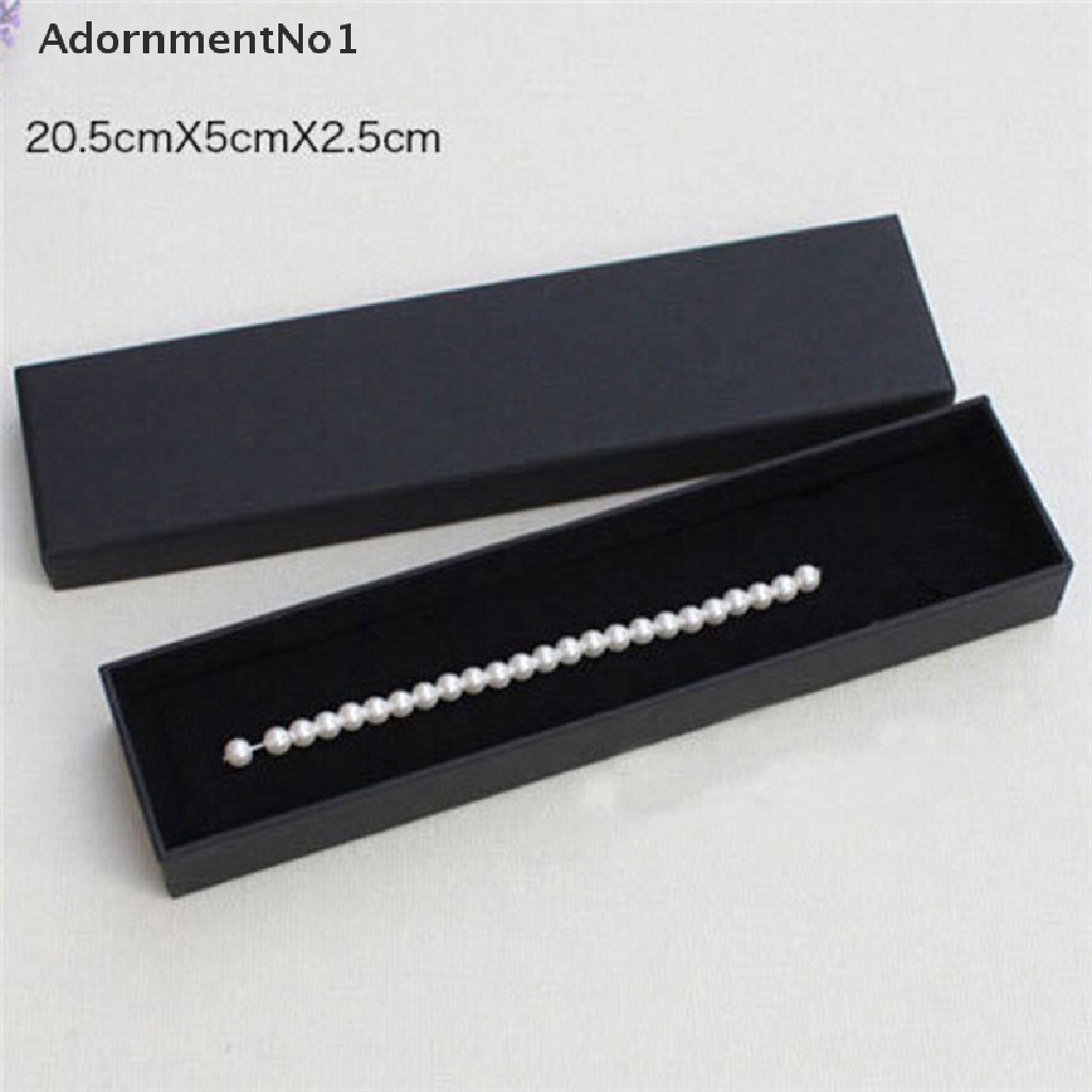 (AdornmentNo1) Kotak Penyimpanan Cincin / Kalung / Anting / Gelang Bahan Kertas Warna Hitam Untuk Hadiah