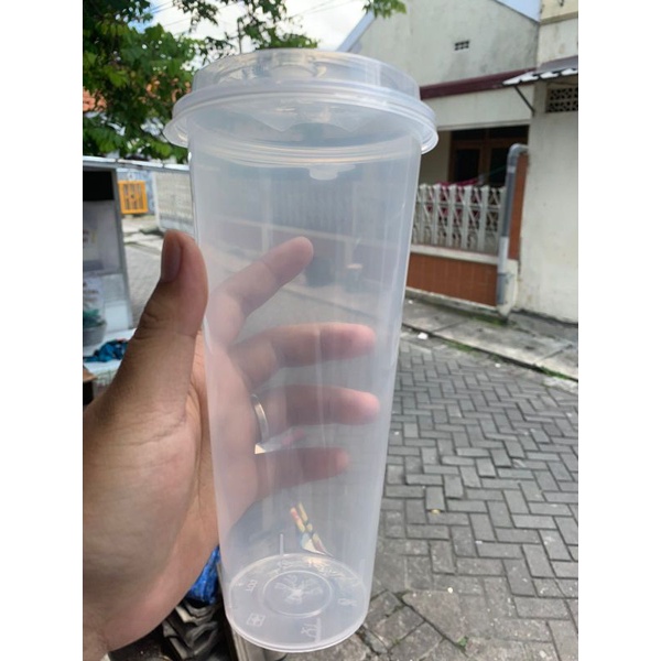 CUP PP INJECT (25) INJECTION 700ML HARGA PACK GELAS PLASTIK BOBA MINUMAN BENING KUAT TAHAN LAMA 24OZ