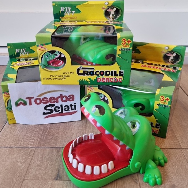 Mainan Anak Crocodile Dentist, Crazy Shark Game Buaya Gigit Shark Gigit