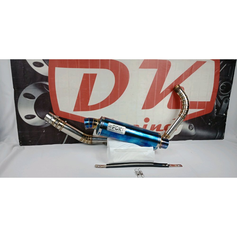 kenalpot racing yamaha new vixion pdk blue fullcacing hig bac 83
