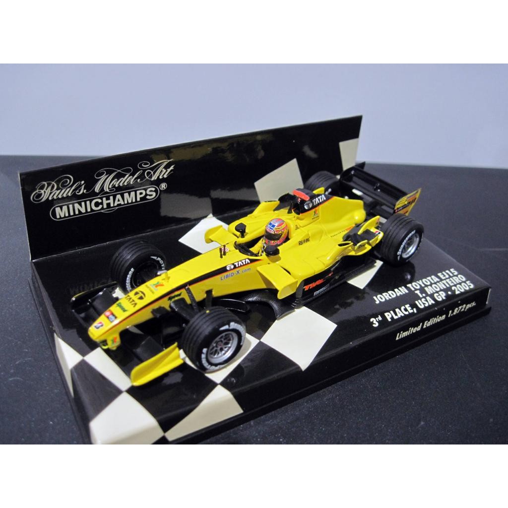Diecast Formula One F1 Jordan Toyota EJ15 T Monteiro Skala 1:43 Original Minichamps