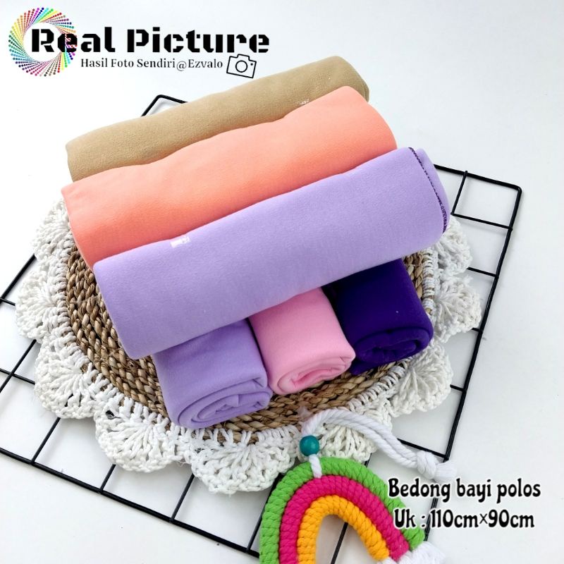 BB3R Bedong bayi rainbow polos uk 90 x 110cm