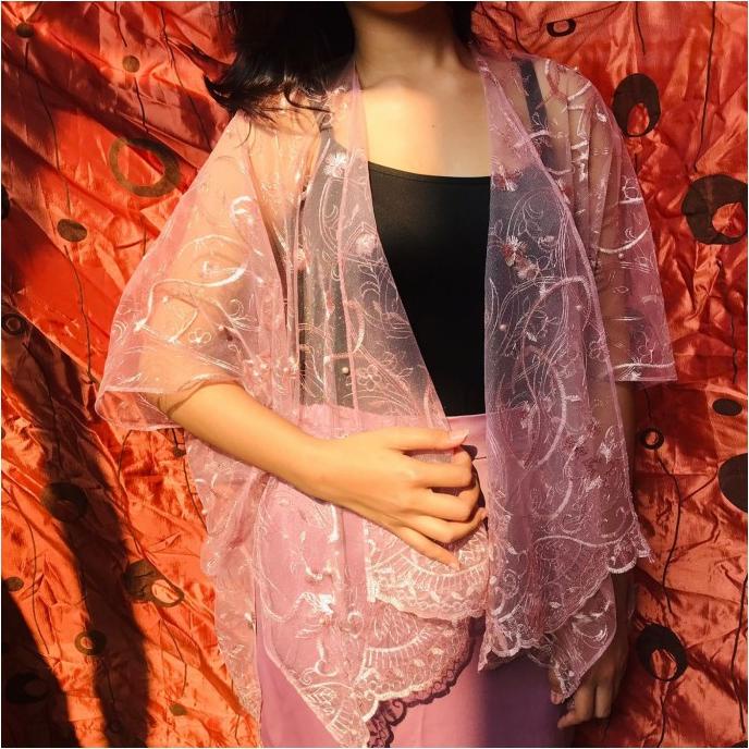 Outer Brokat Brukat Kebaya Cardigan Jumbo - All size Atasan Kondangan