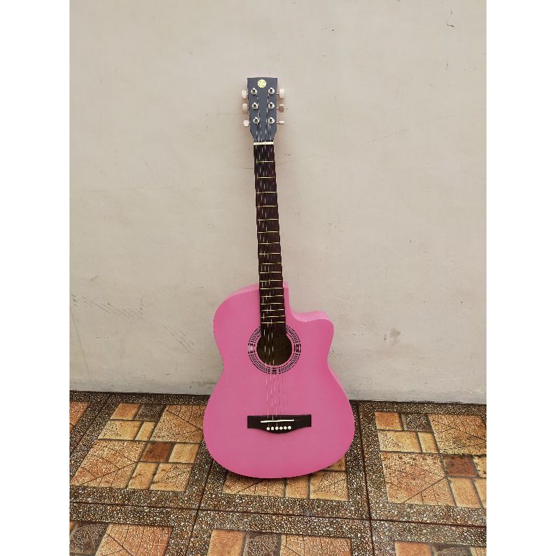 GITAR AKUSTIK PEMULA YAMAHA FREE PACKING KAYU