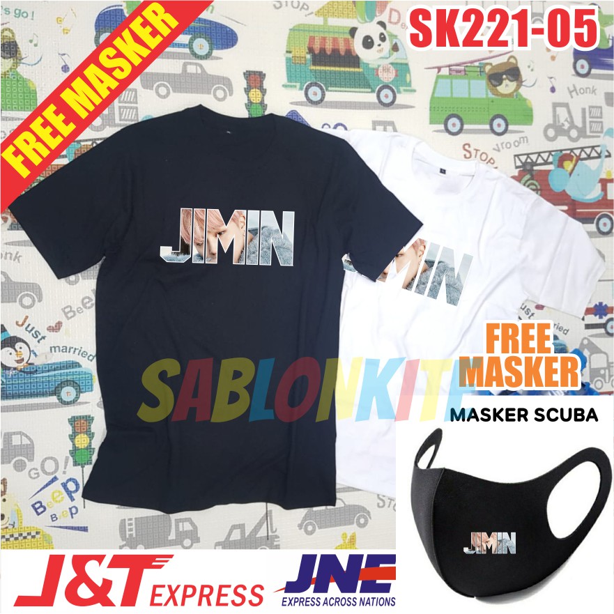 PROMO FREE MASKER!!! KAOS TULISAN JIMIN KPOP SK221