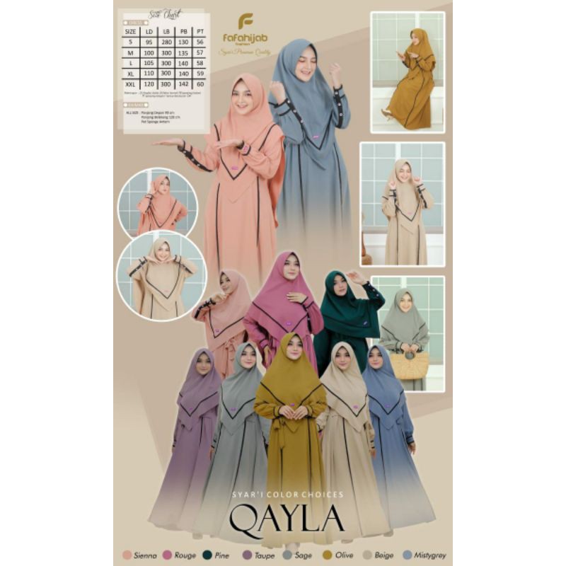 READY SIAP KIRIM QAYLA SYARI BY FAFA HIJAB, SEBELUM CO TANYA STOK DULU (Free)