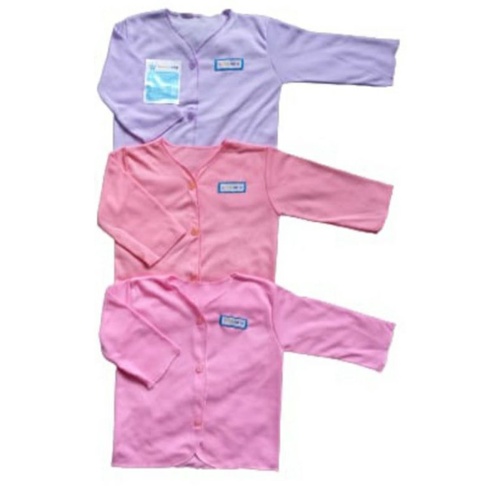 Baju Bayi Polos Lengan Panjang S,M dan L(JUMBO)6pcs SNI-Polos Girl Jumbo 6pc