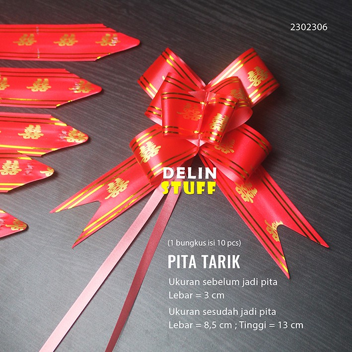 

Pita Serut Chinese Wedding / Pita Serut Sangjit / Pita Tarik Sedang isi 10 pcs 2302306