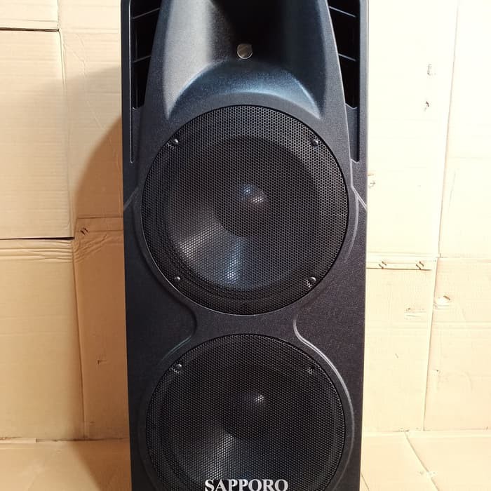 speaker aktif portable 12 inch double speker saporo bluetooth twin bomber aktiv portabel