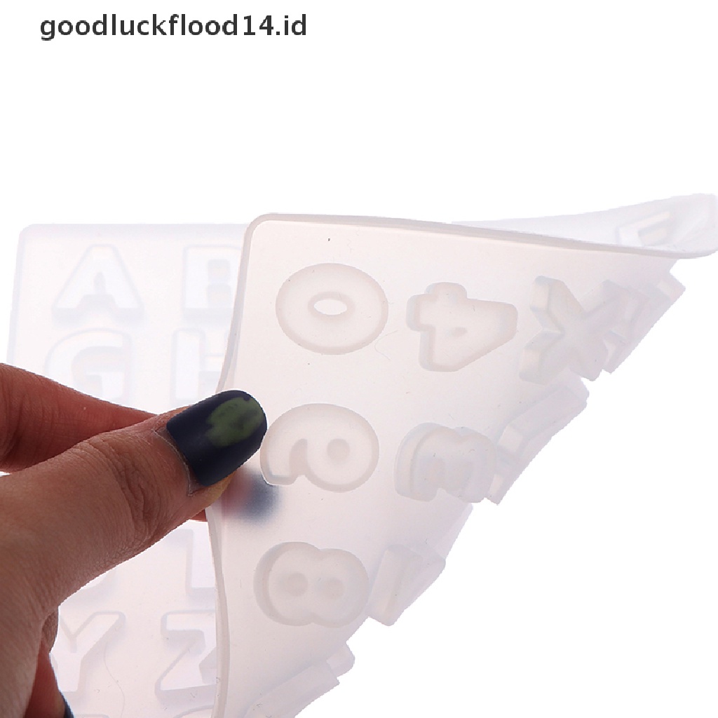 [OOID] Crystal Epoxy Resin Mold Alphabet Letter Number Pendant Casting Silicone Mould ID