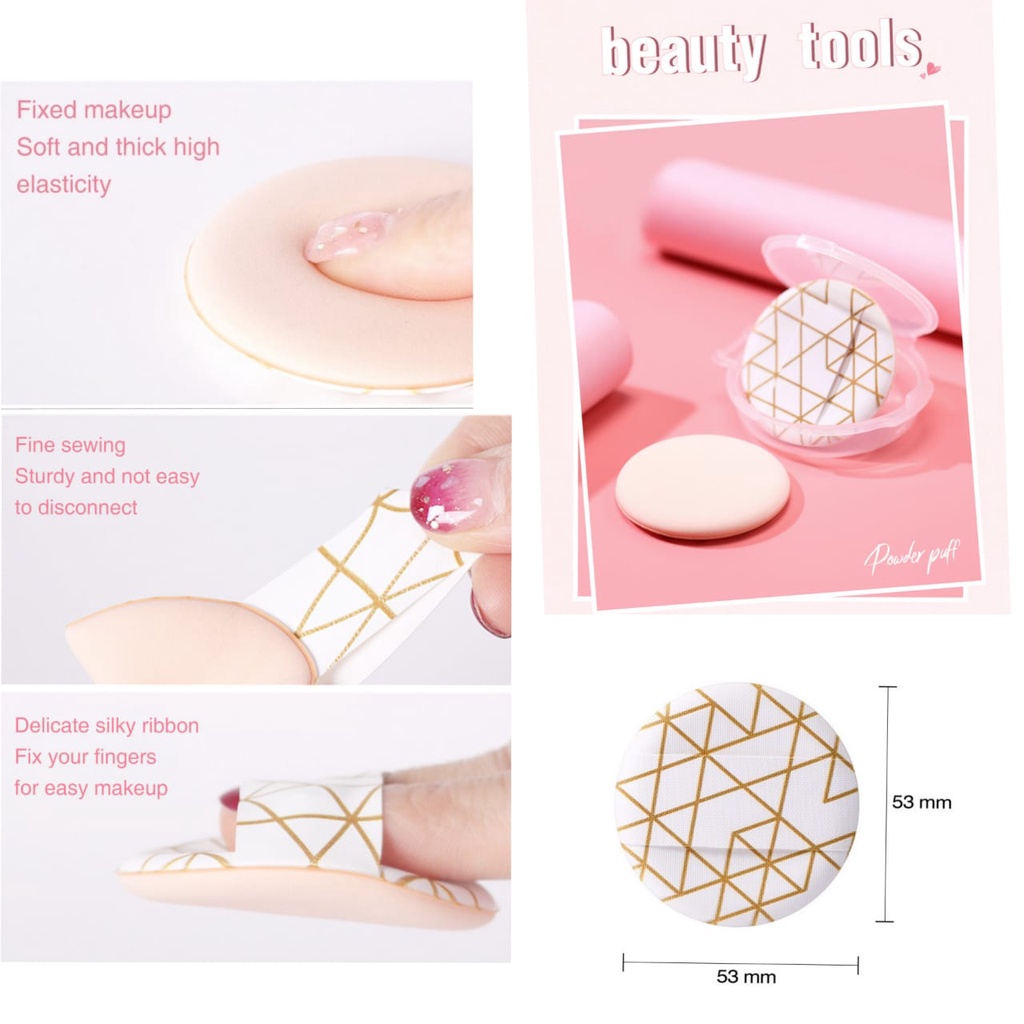 SPONS AIR PUFF CUSHION  OT&amp;T ORI ISI 2 PCS LA101W1 SPONGE ALAS BEDAK MAKEUP MURAH FOUNDATION BEDAK BEAUTY TOOL