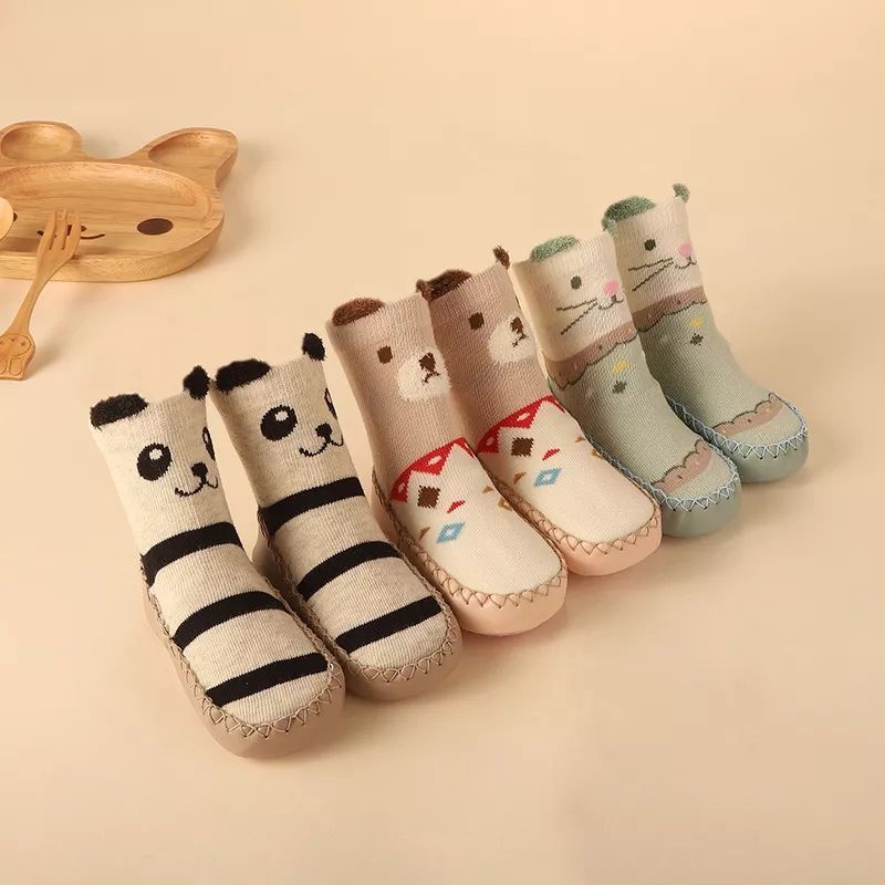 Sepatu Kaos Kaki Prewalker Bayi Panjang 6-12 Bulan Premium Anti Slip Import