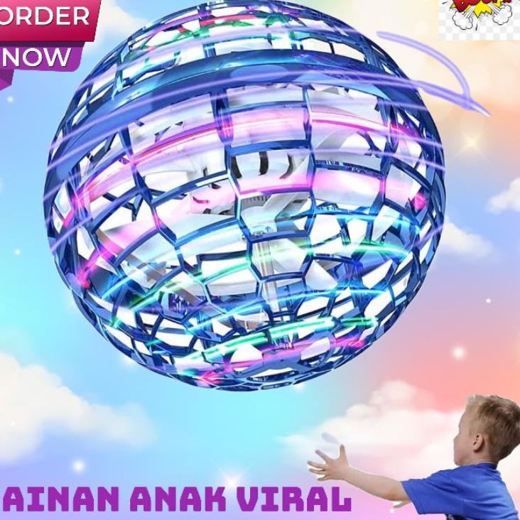 Ready Bermutu FLYING SPINNER FLY NOVA PRO MAINAN BOLA TERBANG UFO LED SPINNER TERVIRAL