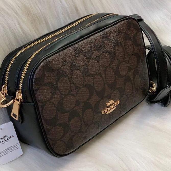 [ORIGINAL] COACH Jes Crossbody In Blocked Signature Canvas Original