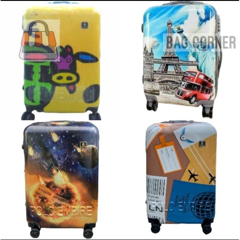 BagCorner - Koper Motif  24 inch PolyCarbonate Koper Polo cabin Import Suitcase Luggage Travel Bag K