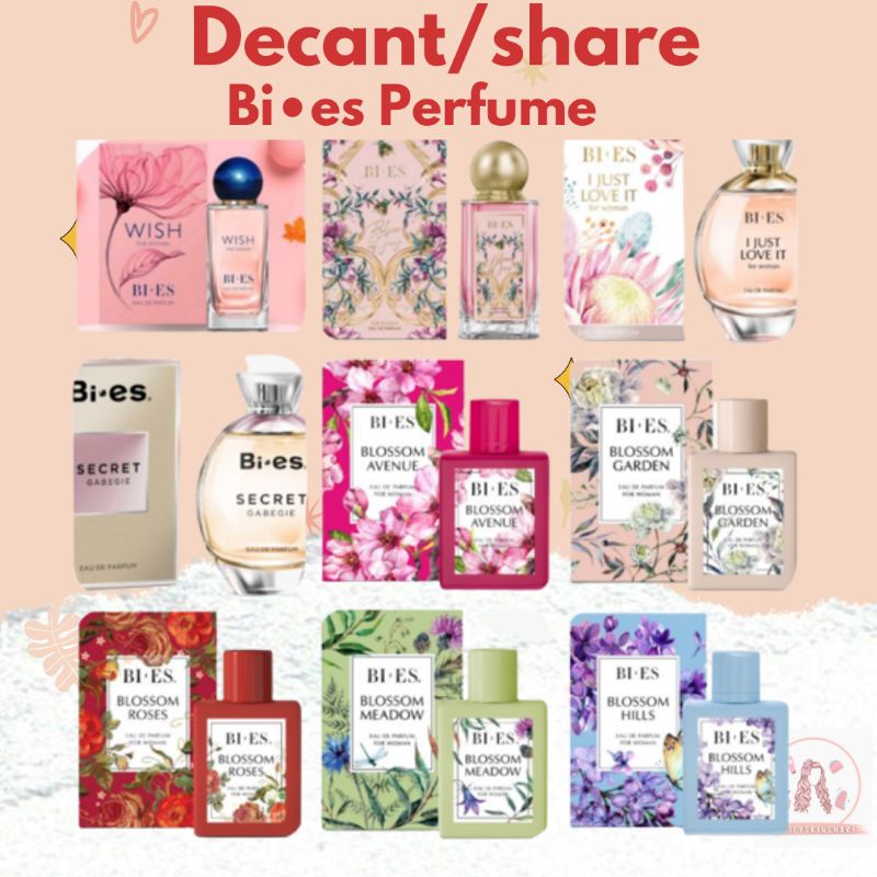 Share Decant EDP Bies BI ES Parfum Perfume Blossom Garden Blossom Meadow I Just Love it Viva la dolc