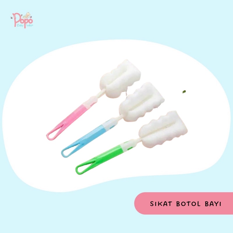 Sikat spons botol bayi/ sikat botol dot bayi/Sikat tongkat spons cuci botol/tumbler/gelas