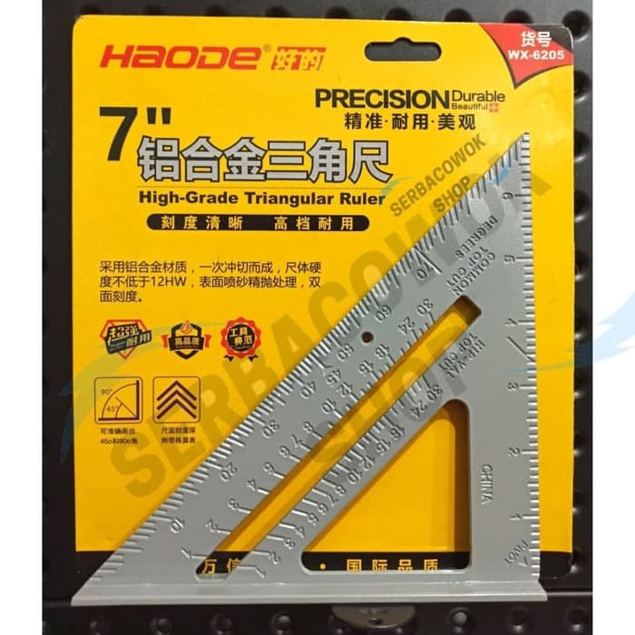 

Penggaris Siku Meter Siku Segitiga Aluminium 6 Inch Alloy Square
