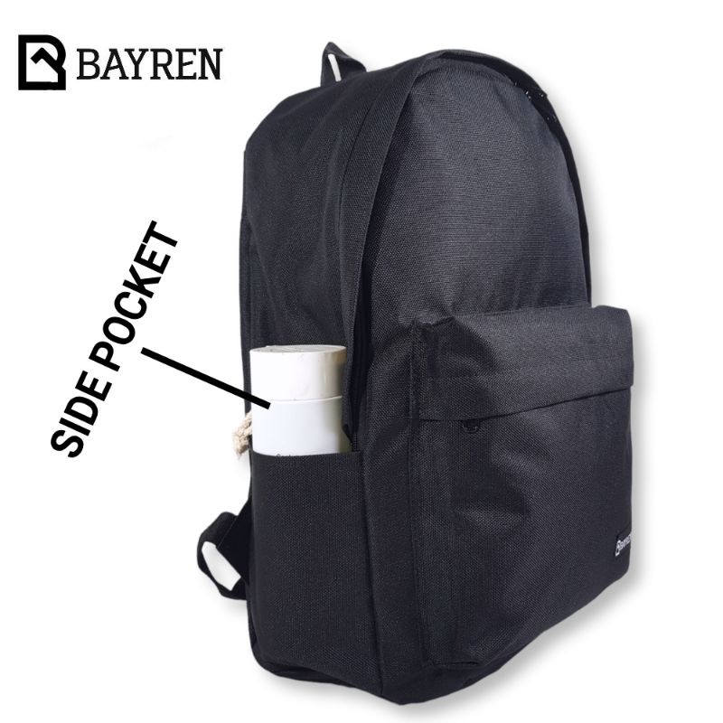 BYR 03 Tas Ransel Bayren Black Series Backpack Laptop Distro Pria Wanita