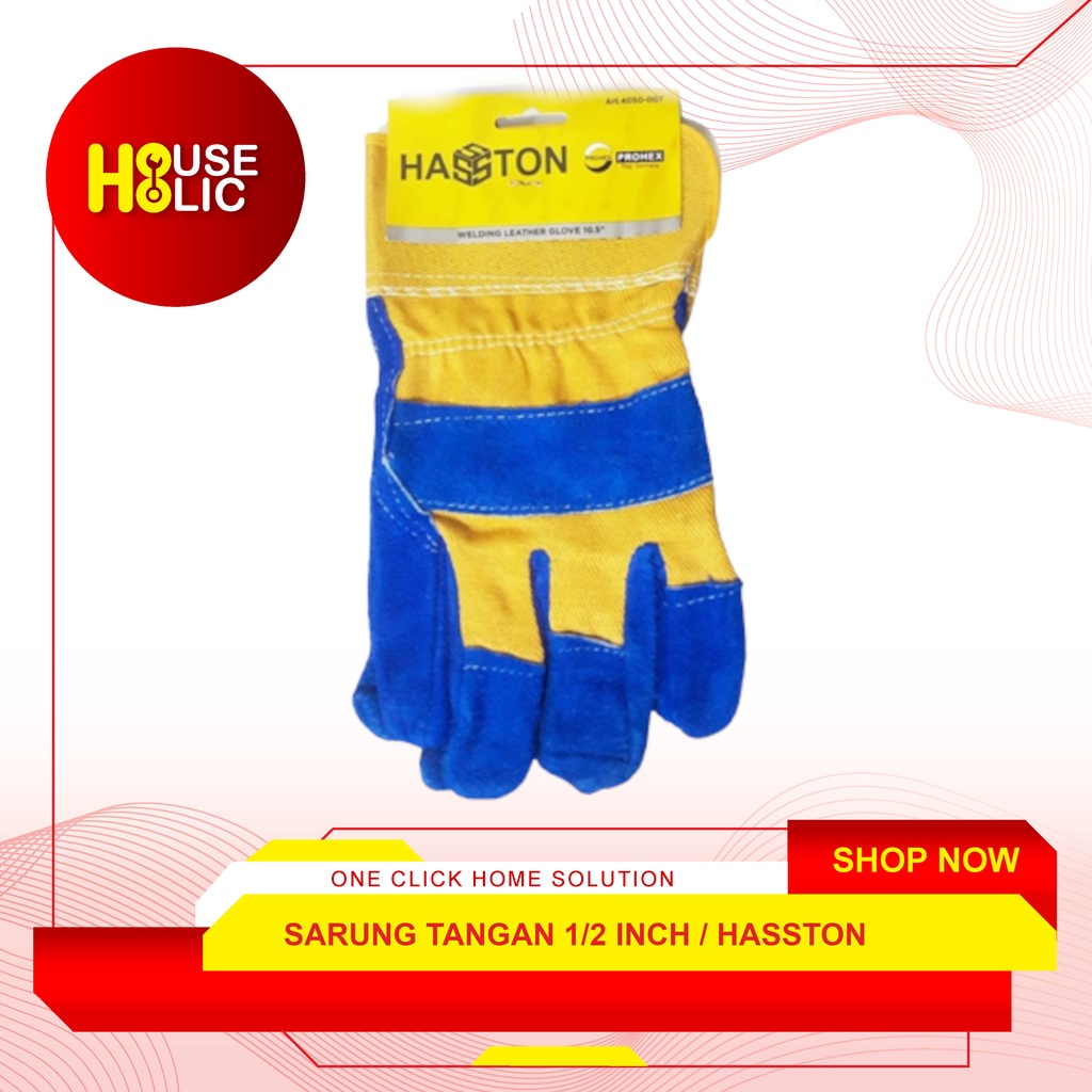 Sarung Tangan Kulit 10 1/2&quot; Inch / Kaos Tangan / Welding Glove Hasston 4050-007