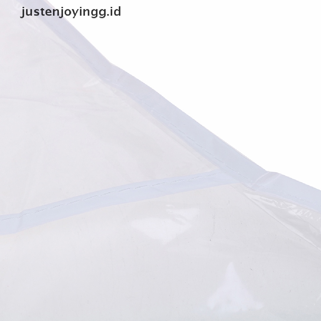 1pc Topi Bonnet Pelindung Bahan Plastik Bening