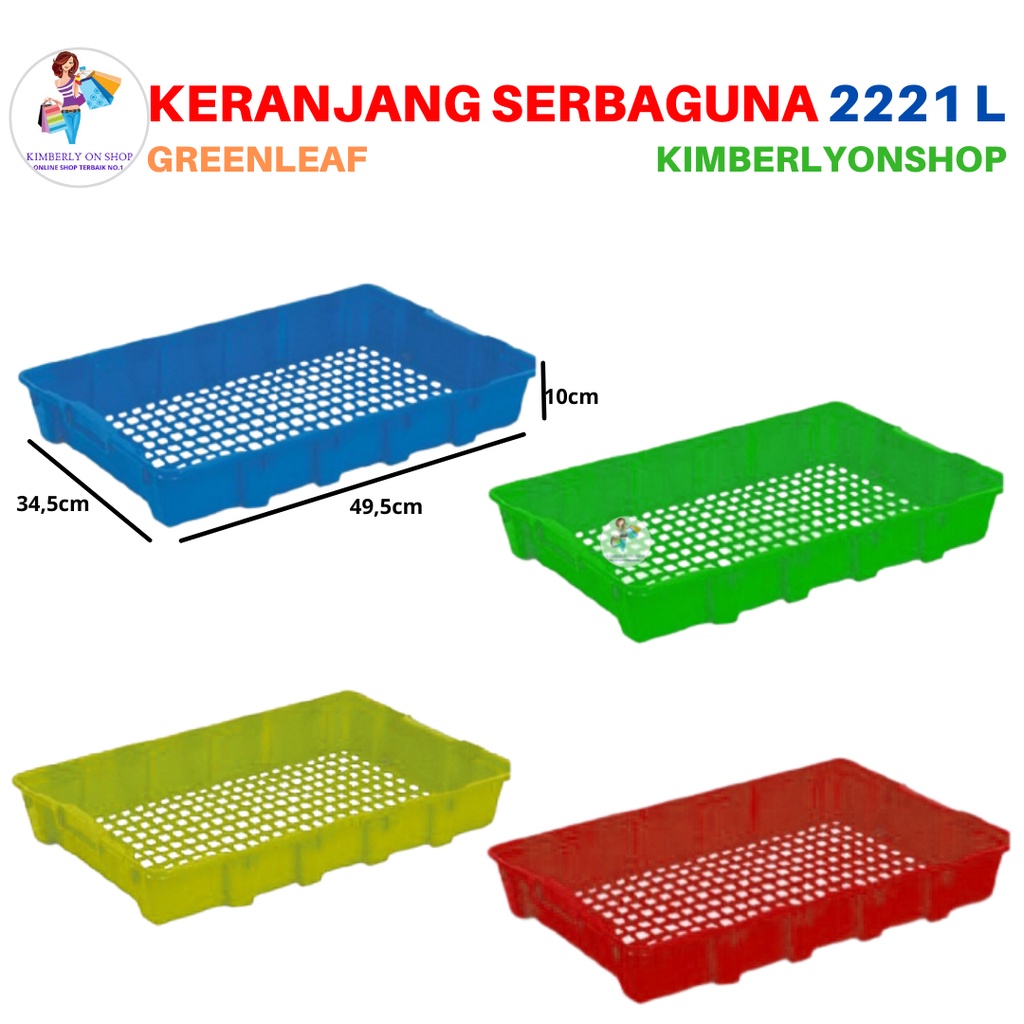 Keranjang Industri Container Box Roti 2221 L Green Leaf