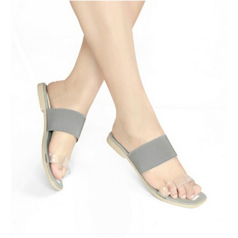 Sandal Teplek Wanita Tali Depan Karet Webbing