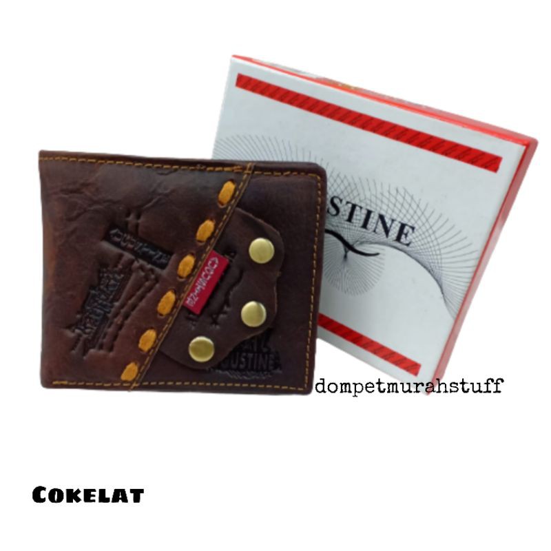 Dompet Kulit Augustine Variasi A601. Dompet Kulit asli. Dompet kulit lipat pendek.