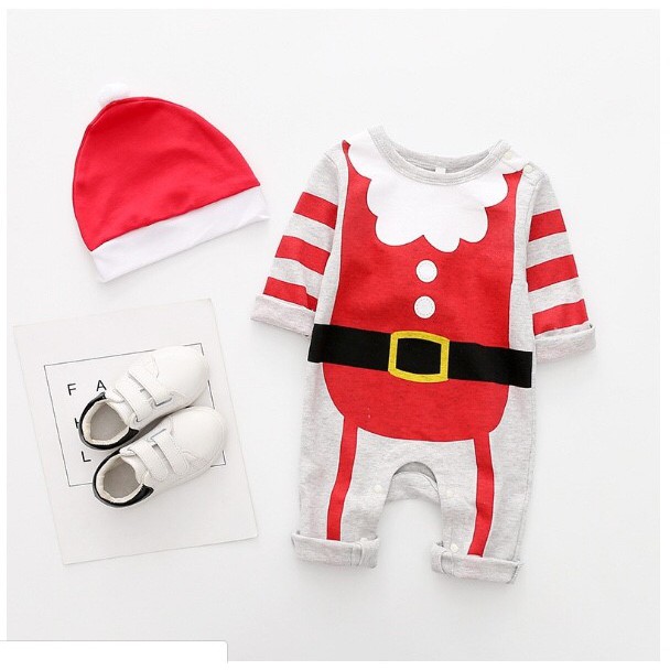 Romper Anak | Baju Natal Anak | Romper + Hat Christmas