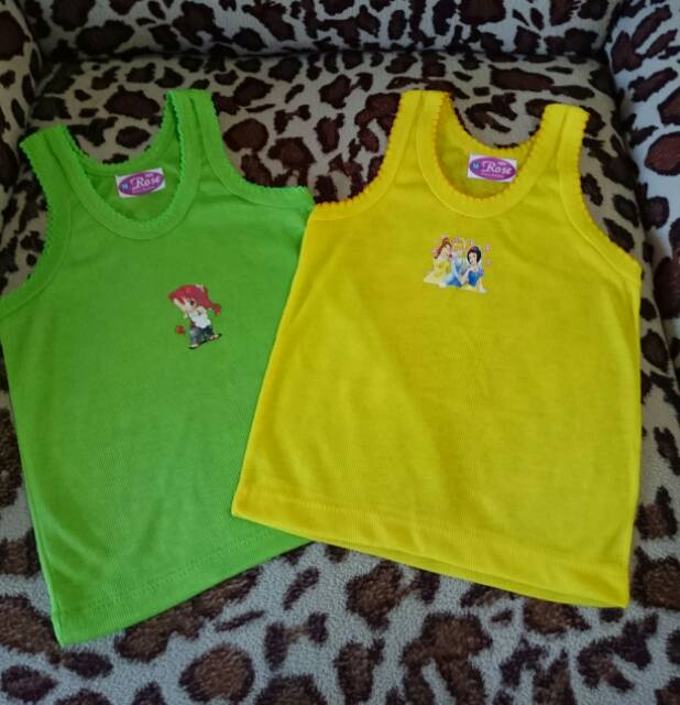 Singlet kaos anak warna stabillo