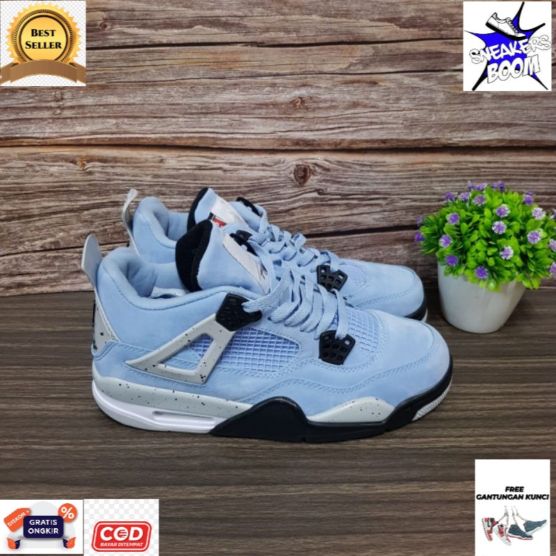 Sepatu Nike Air Jordan 4 Retro University Blue Premium Originalll