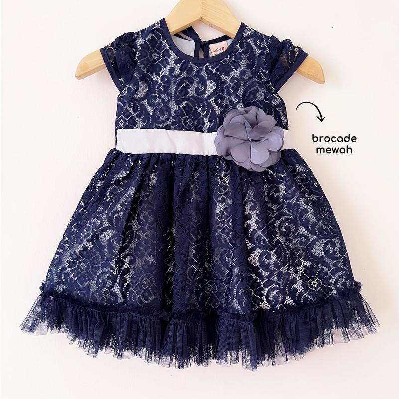 Dress Pesta Kondangan Ulang Tahun Mewah Lucu Bayi Anak Perempuan Cewek Terlaris Kode 3 Babeebabyshop