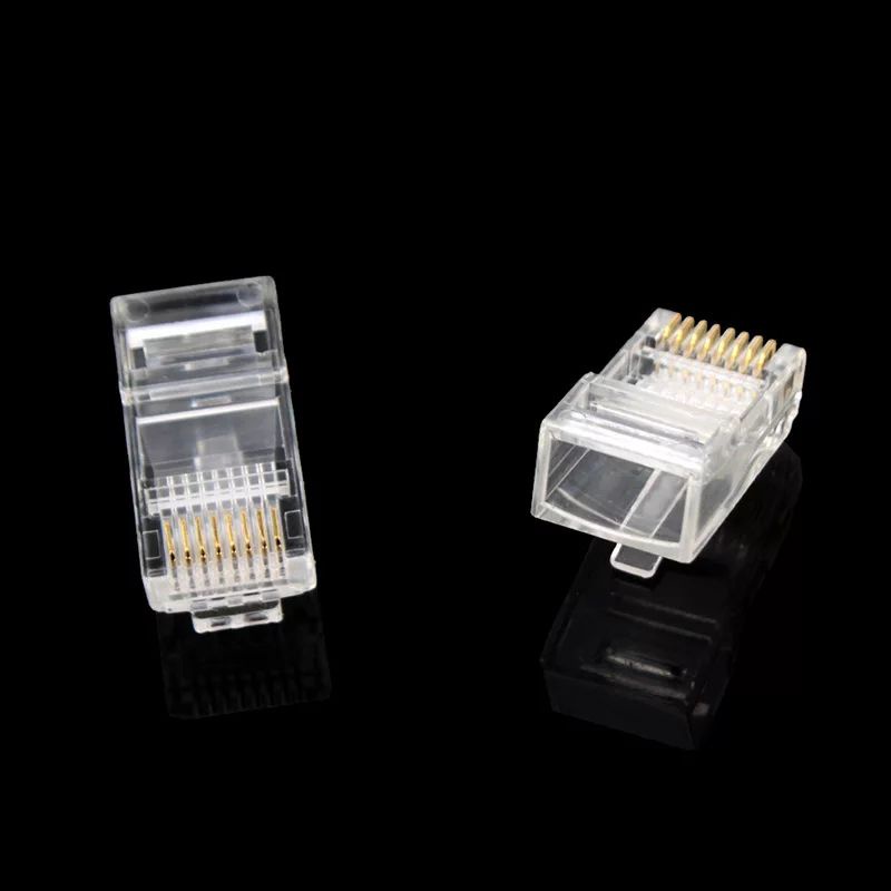 RJ45 8P8C RJ-45 Modular Plug untuk Jaringan CAT5 LAN Profesional dan Berkualitas Tinggi