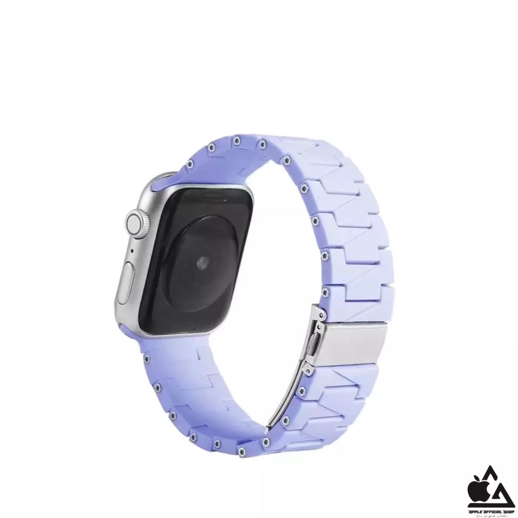 Premium Strap Apple Watch Band Model Rantai Link Bracelet 49MM 45mm 41mm 44mm 40mm 42mm 38mm Series 1 2 3 4 5 6 7 SE Tali Sport Band Strap iWatch Jam Tangan Model Rantai Stainless Steel Smart Watch Silicone Silikon Rubber Case