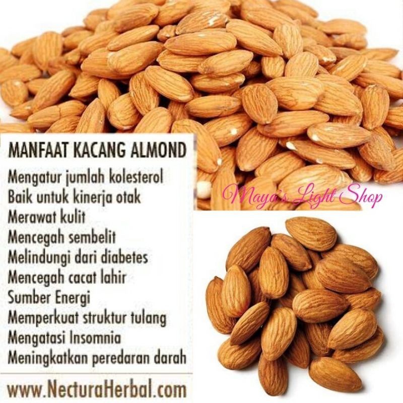 Almond Roasted 250gr almond oven super food kacang badam almond halal bumil busui asi booster vegan