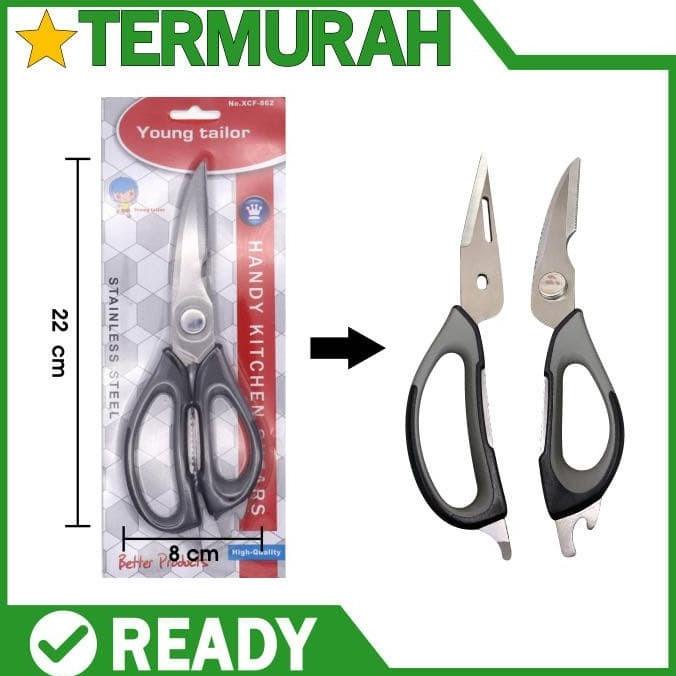

Gunting daging K-36 ikan sayur buah dapur serbaguna hitam pisau x Kode 627