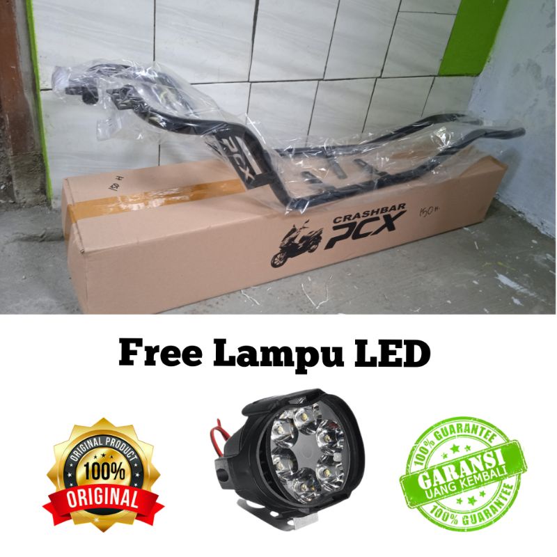 CRASHBAR PCX 150/160 Free Lampu LED