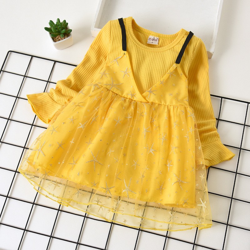 littlekiddoss BC2101 Dress Anak Perempuan Import Baju Dress Bayi Murah Baju Lengan Panjang Baby