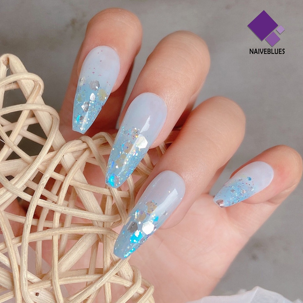 Naiveblue 1 Kotak Payet Kuku Ultra Tipis Efek Visual Berkilau Untuk Dekorasi Nail Art