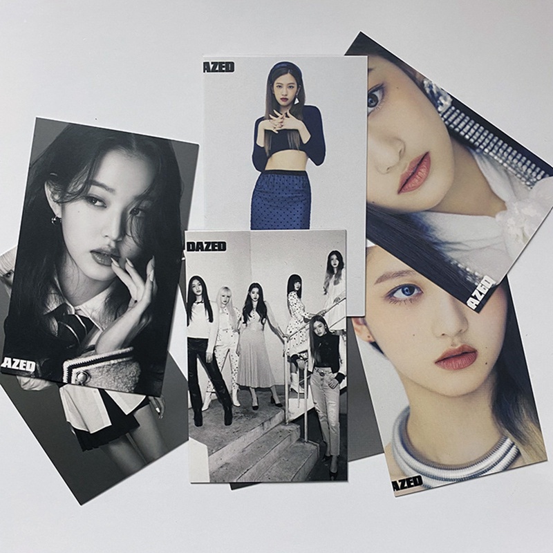 7pcs / Set Kartu Lomo Foto Kpop IVE DAZED Magazine Untuk Koleksi Penggemar