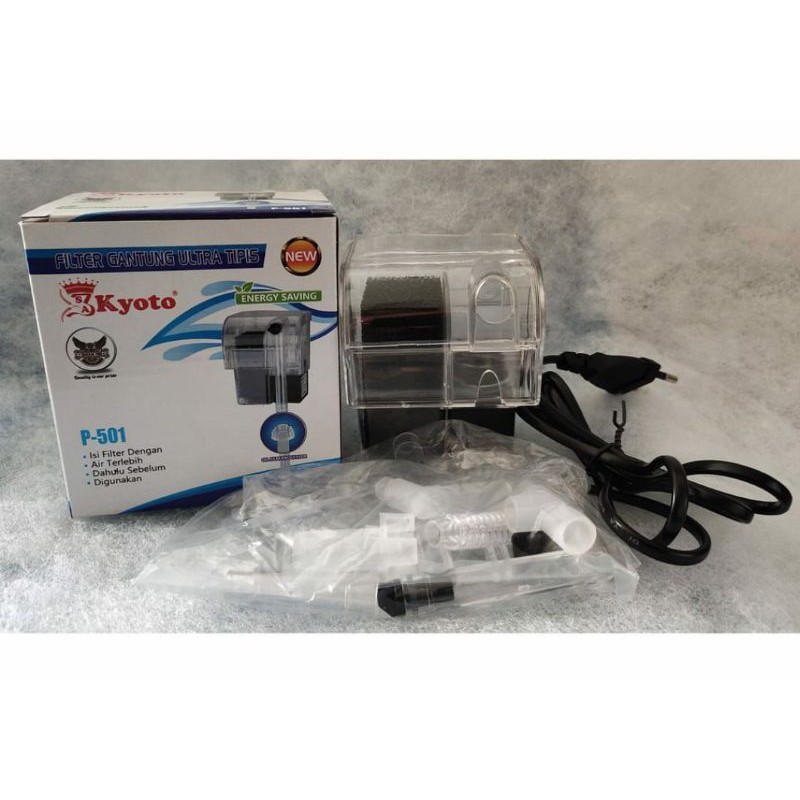 Filter Gantung Ultra Tipis P-501 Kyoto Filter Aquarium Pompa Aquarium Mesin Pompa