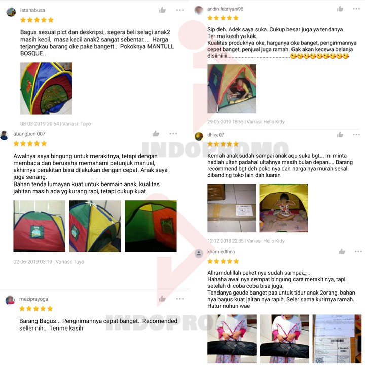 TENDA ANAK/TENDA MAINAN ANAK/TENDA DOME UKURAN 120 CM