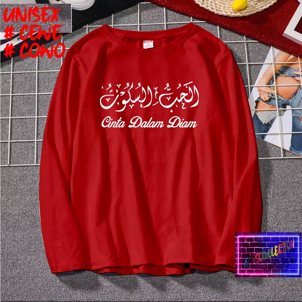 COD/ KAOS CINTA DALAM DIAM SANTRI /KAOS TULISAN/KAOS SANTRI KEKINIAN/KAOS DAKWAH/KAOS ISLAM/SANTRIWATI/KAOS HITS 2022/KAOS BERGAMBAR KAOS EKSPRESI KAOS PRIA TSHIRT WANITA Santai Crew Neck V-Neck Slim-fitting Polos Setrip Hitam Putih Crew Neck