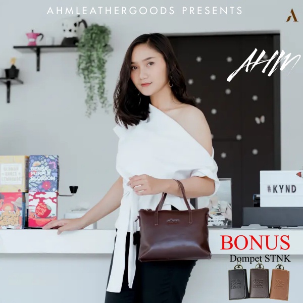 Tas Slempang Cewek Sandang Selendang Pesta Wanita Kulit Asli Lokal Premium Terbaru Alona Eclipse Kel