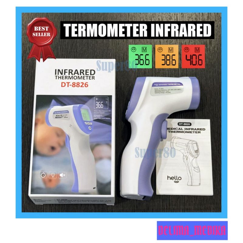 Original TERMOMETER DIGITAL INFRARED GUN / Themometer Infrared Digital / Termogun / Termometer